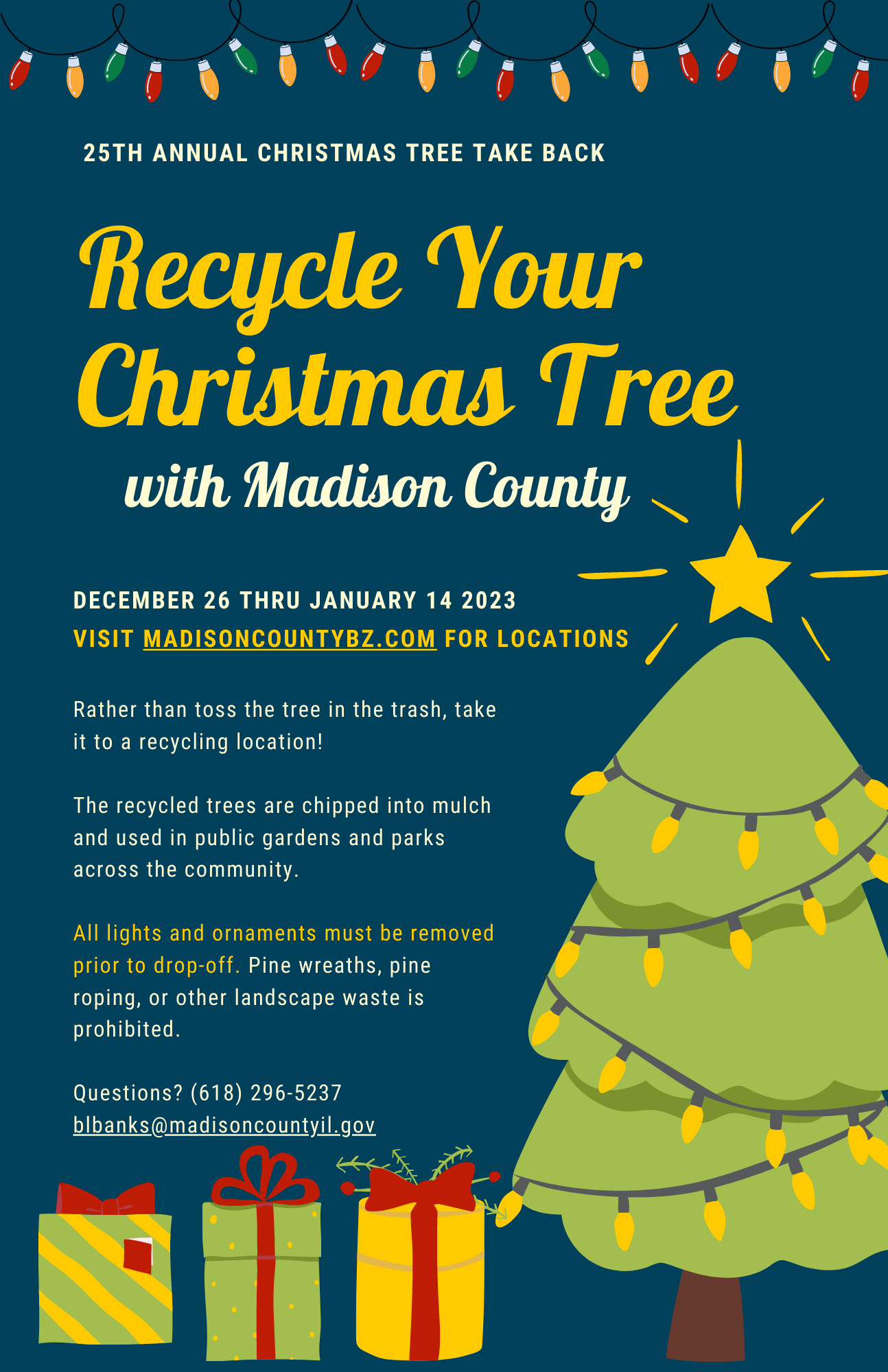 Christmas Tree Drop Off Flyer Information