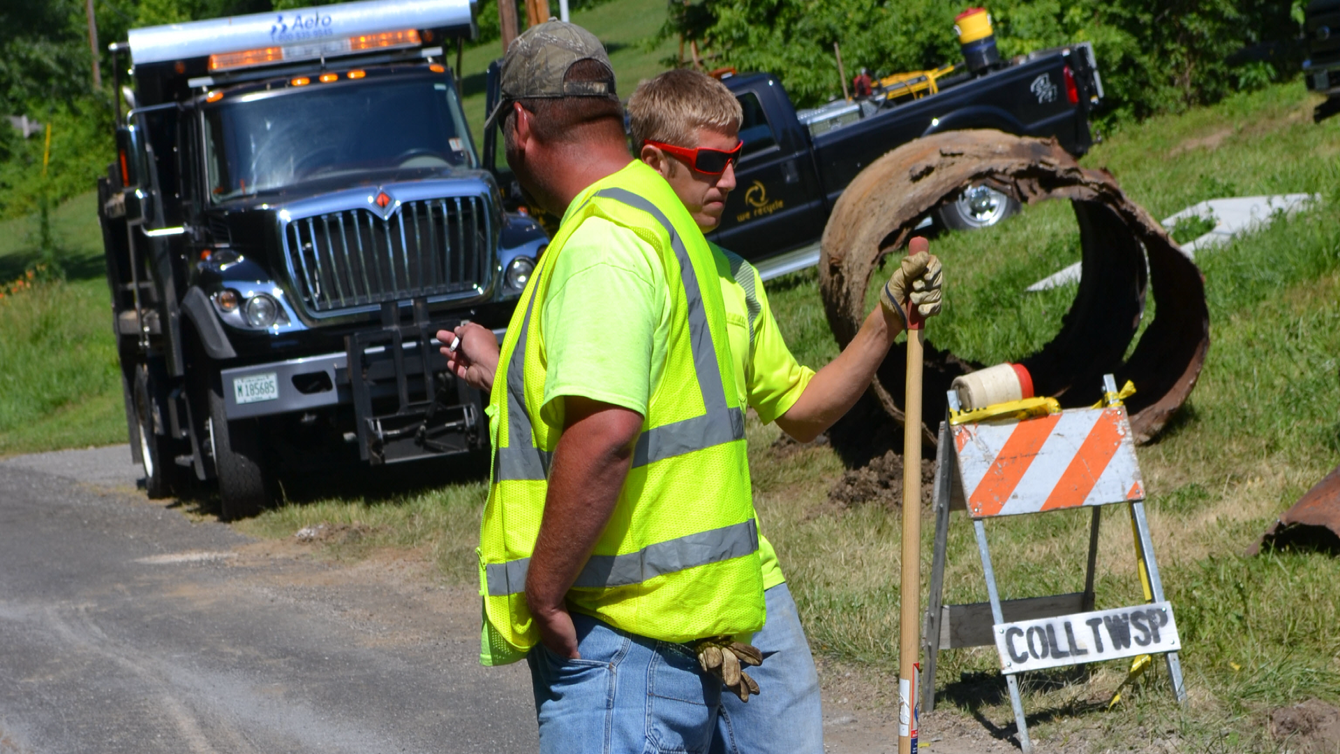 Picture of two men working